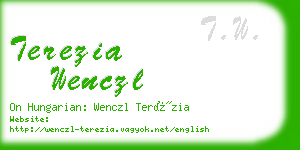 terezia wenczl business card